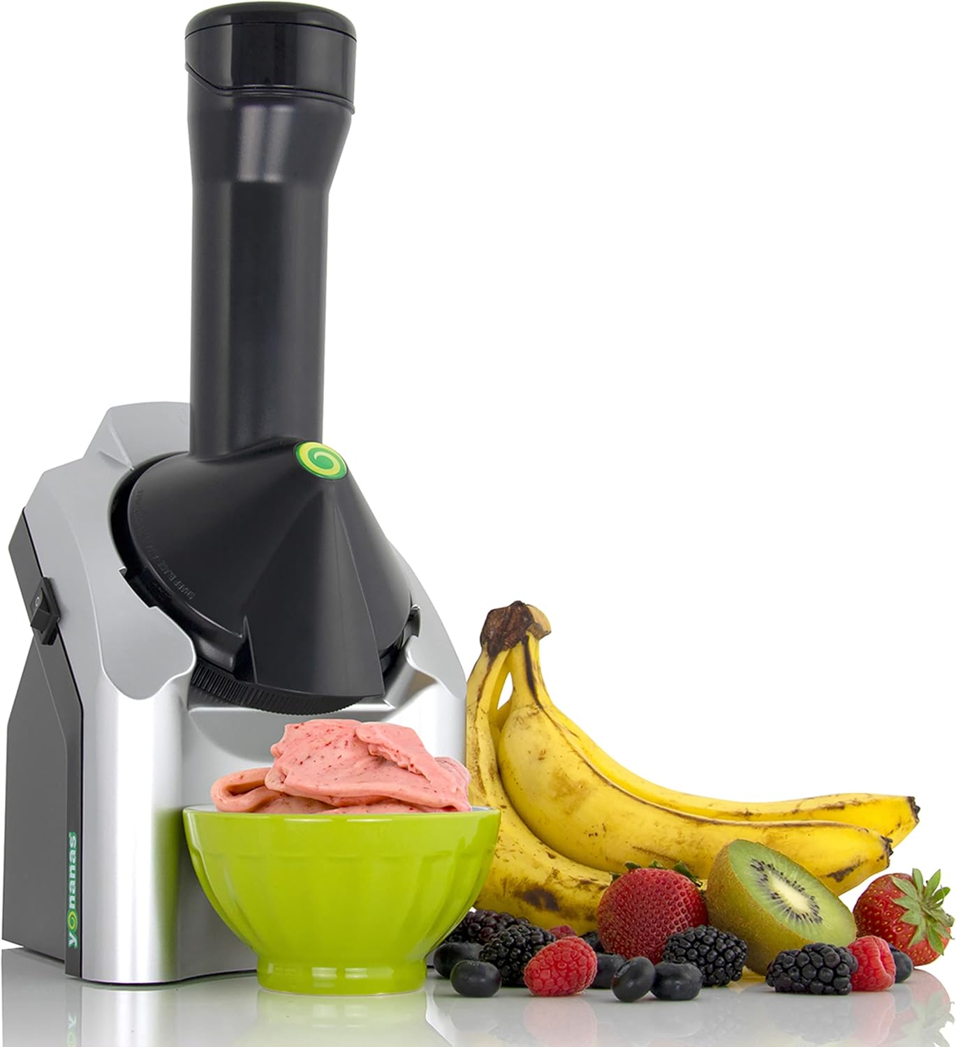 Dairy-Free Frozen Fruit Soft Serve Maker, Includes 75 Recipes, 200 W, Black